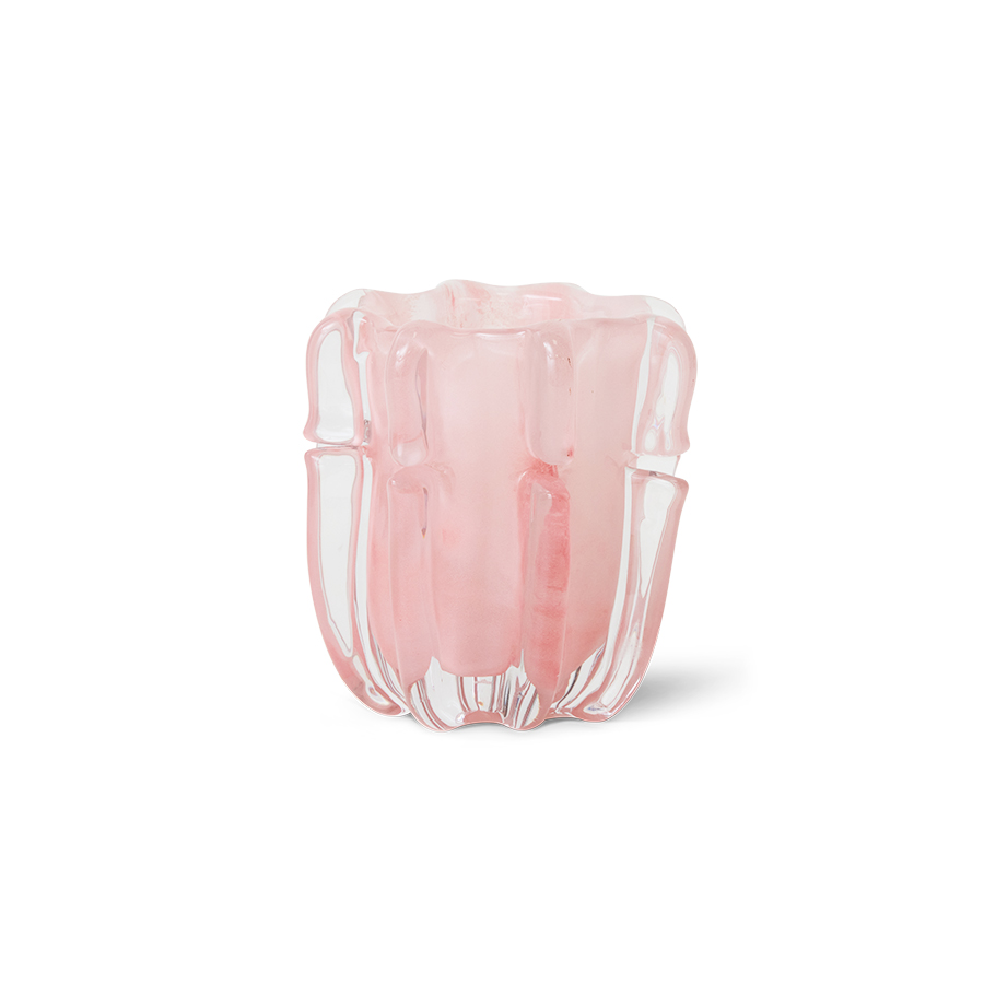 Coralla candle holder, soft pink