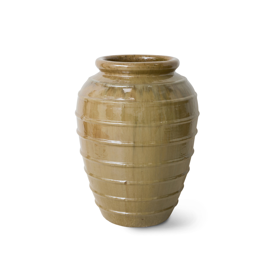 Ceramic floor vase, olive tree