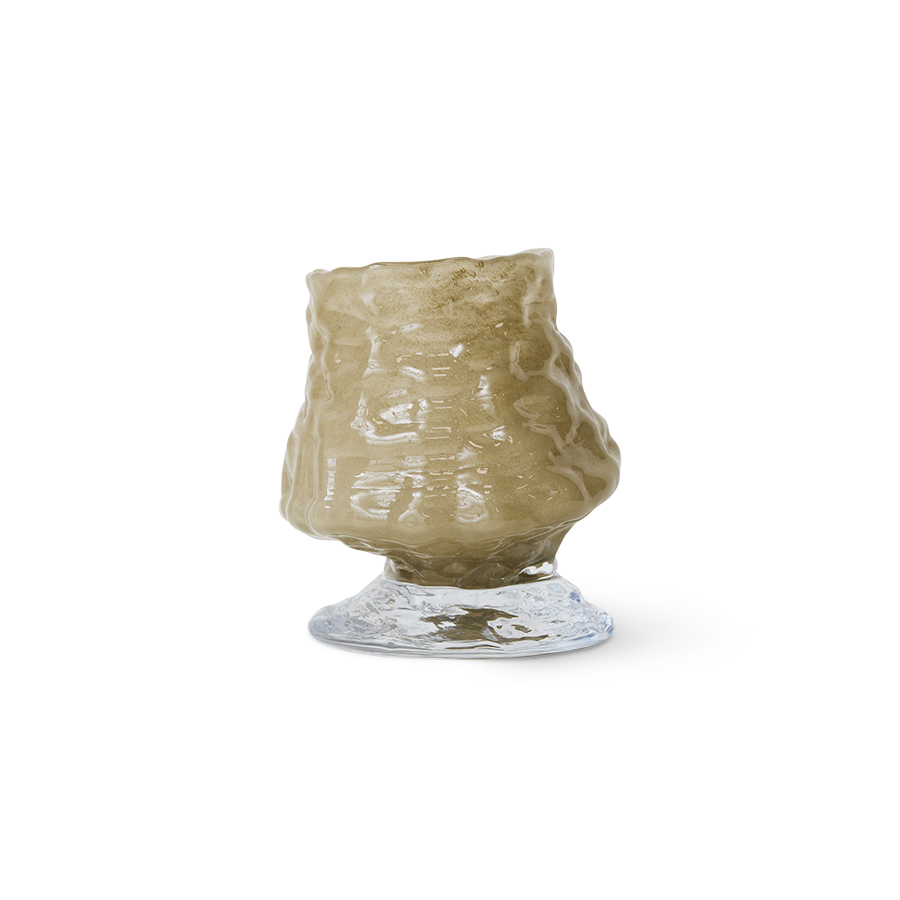 Brut textured glass vase, sage