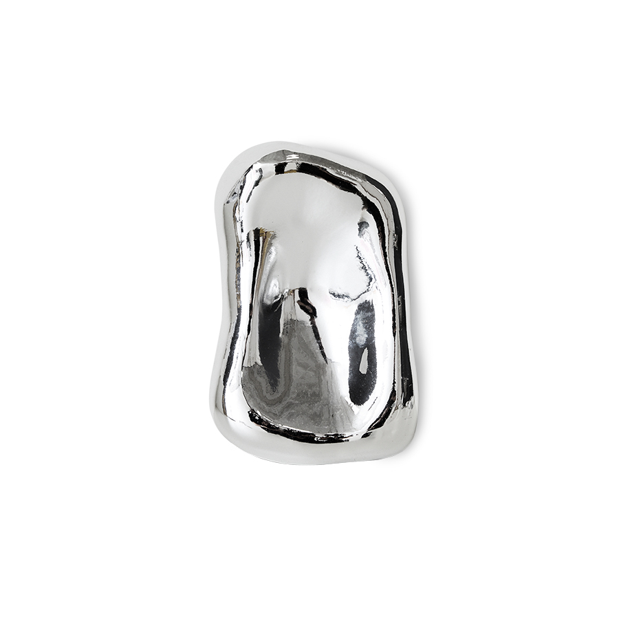 Glass sculpture chrome, no. 3