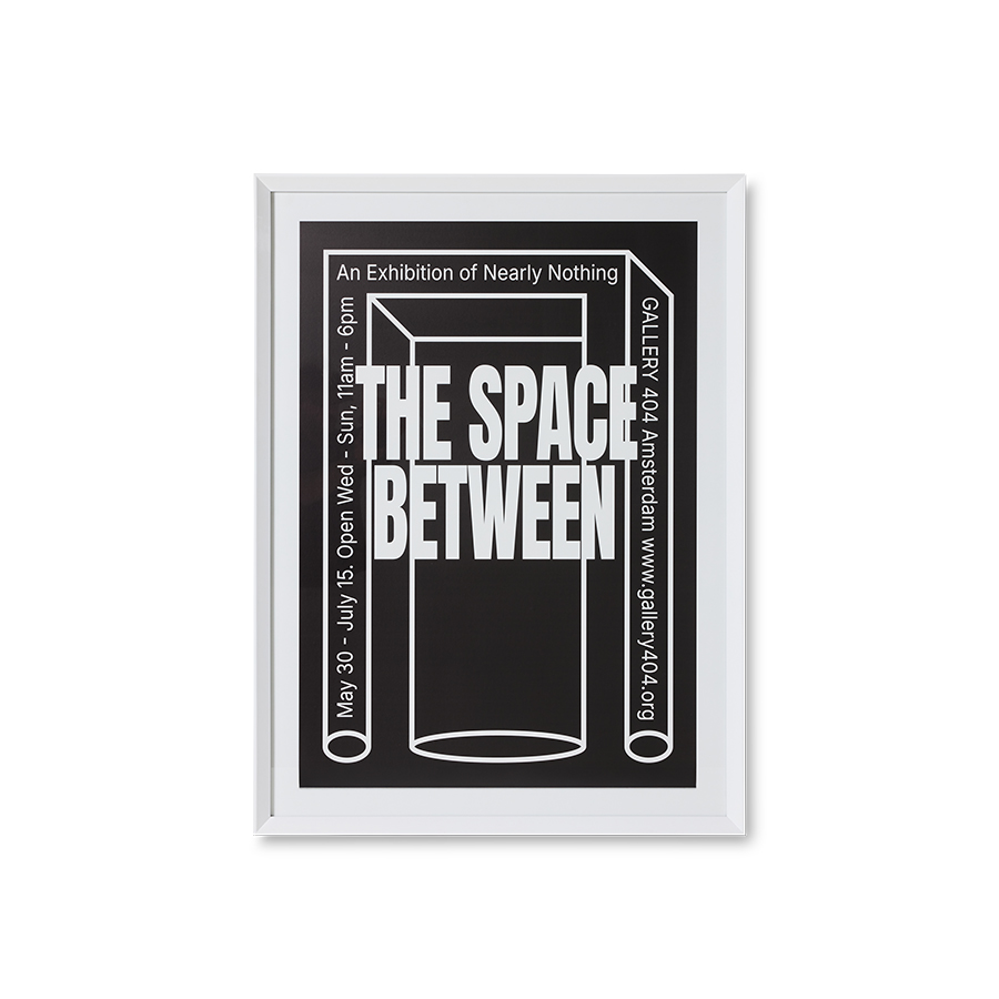 Framed poster, between space (87x4,5x118cm)