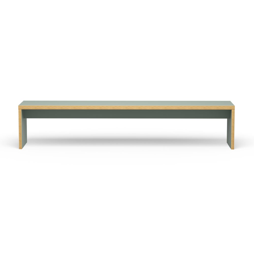 Bench, pale green, 220cm