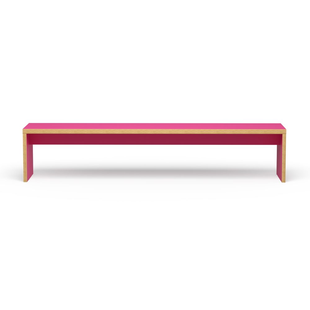 Bench, raspberry, 220cm