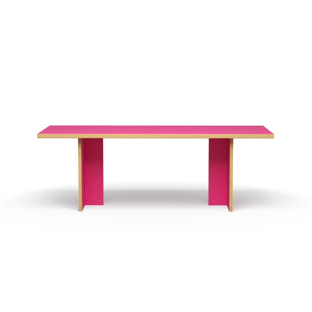 Dining table, raspberry, rectangular 220cm