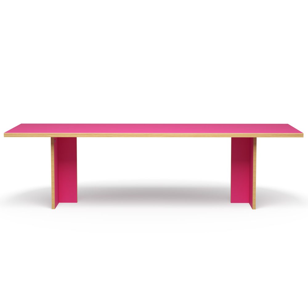 Dining table, raspberry, rectangular 280cm