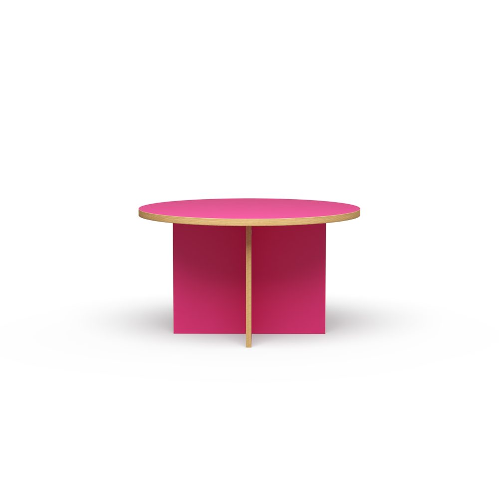Dining table, raspberry, round 130cm