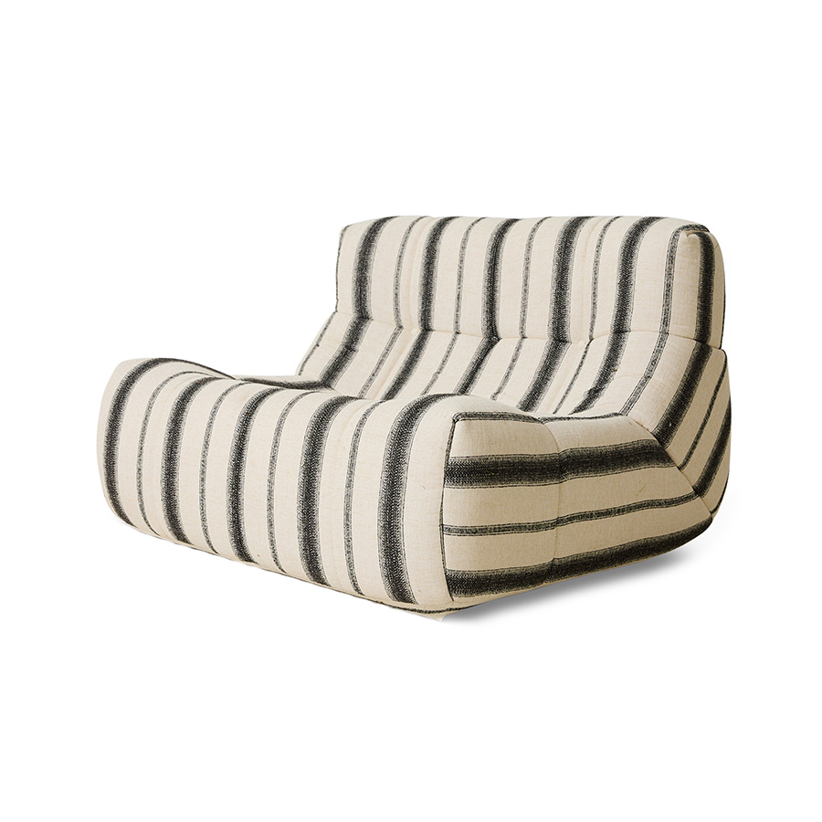 Lazy lounge chair outdoor, chalkstripe