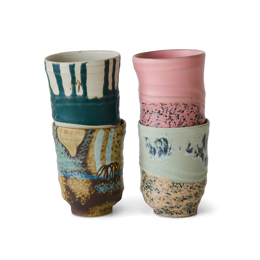Artist ceramics: coffee mugs (set of 4)