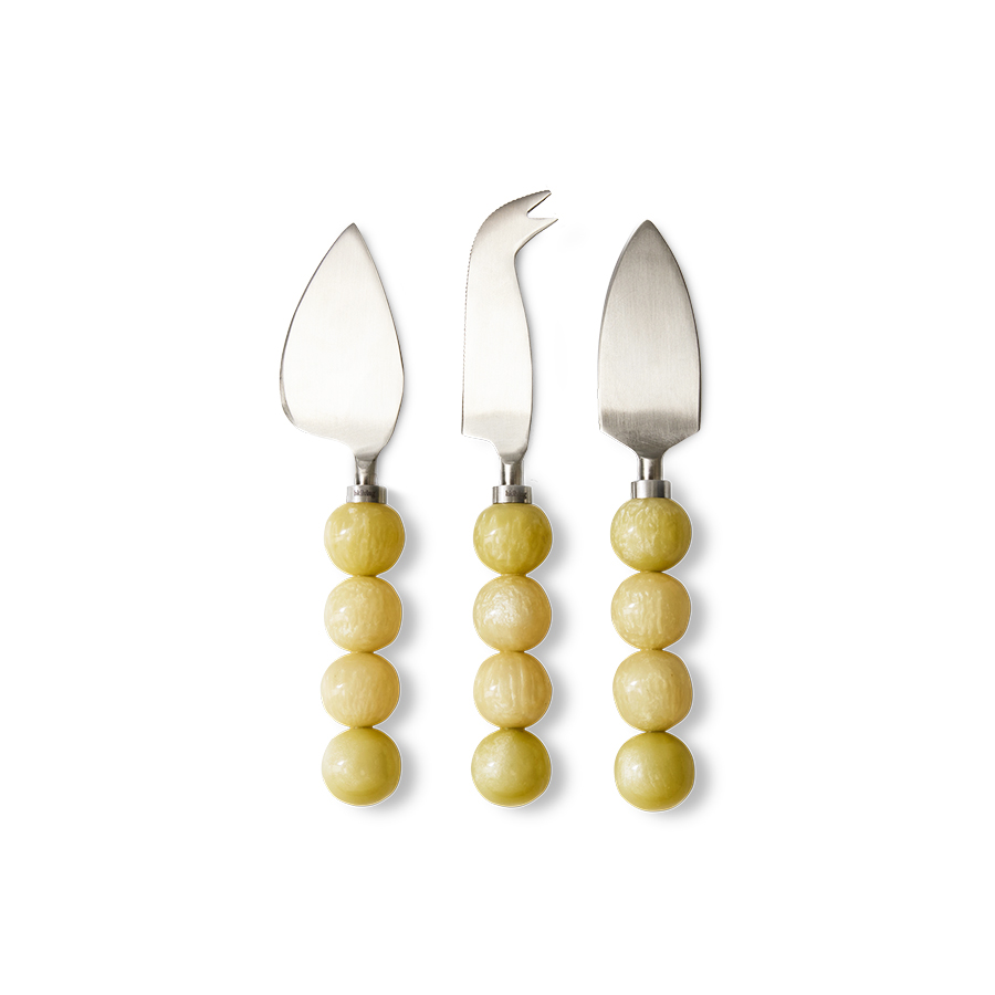 Cheese knives, lemon (set of 3)