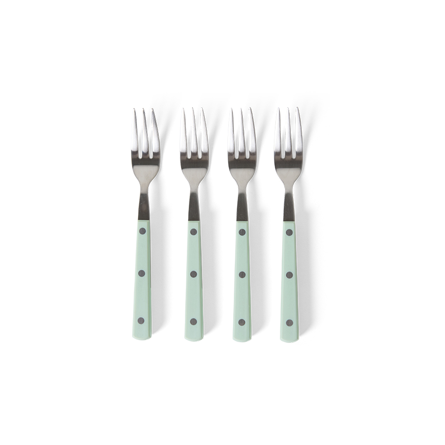 70s cutlery: dessert forks mint, set of 4