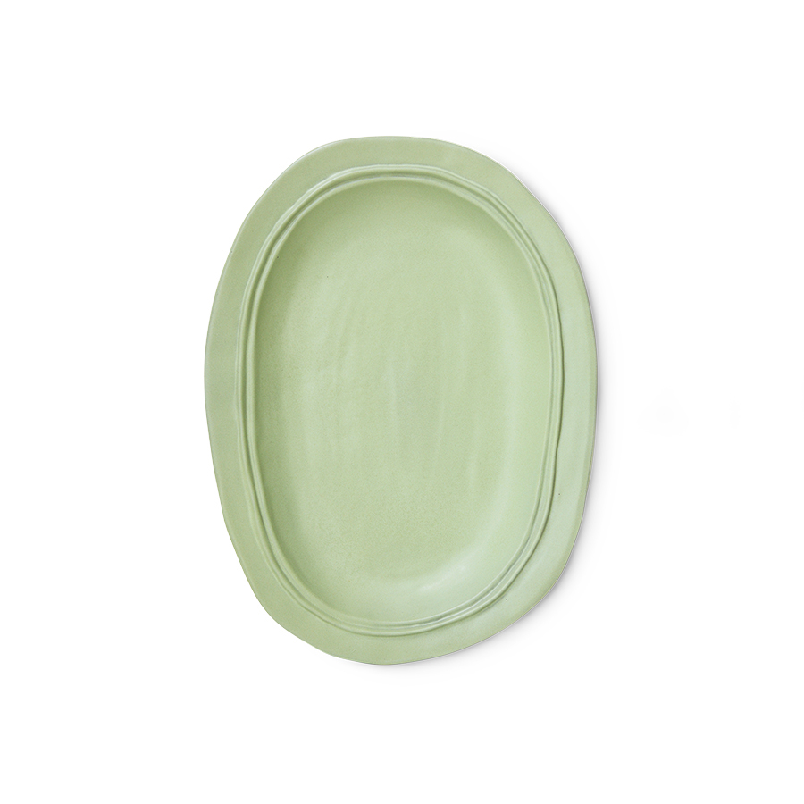 New classics: large ceramic tray, mint