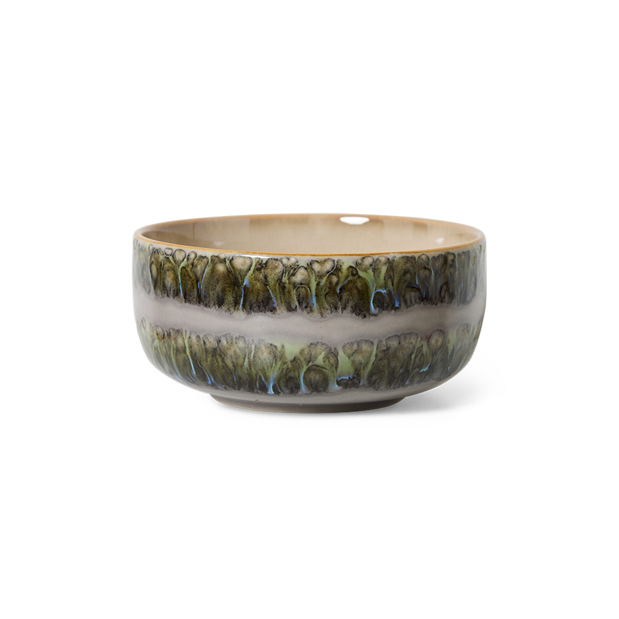 70s ceramics: dessert bowl, fern