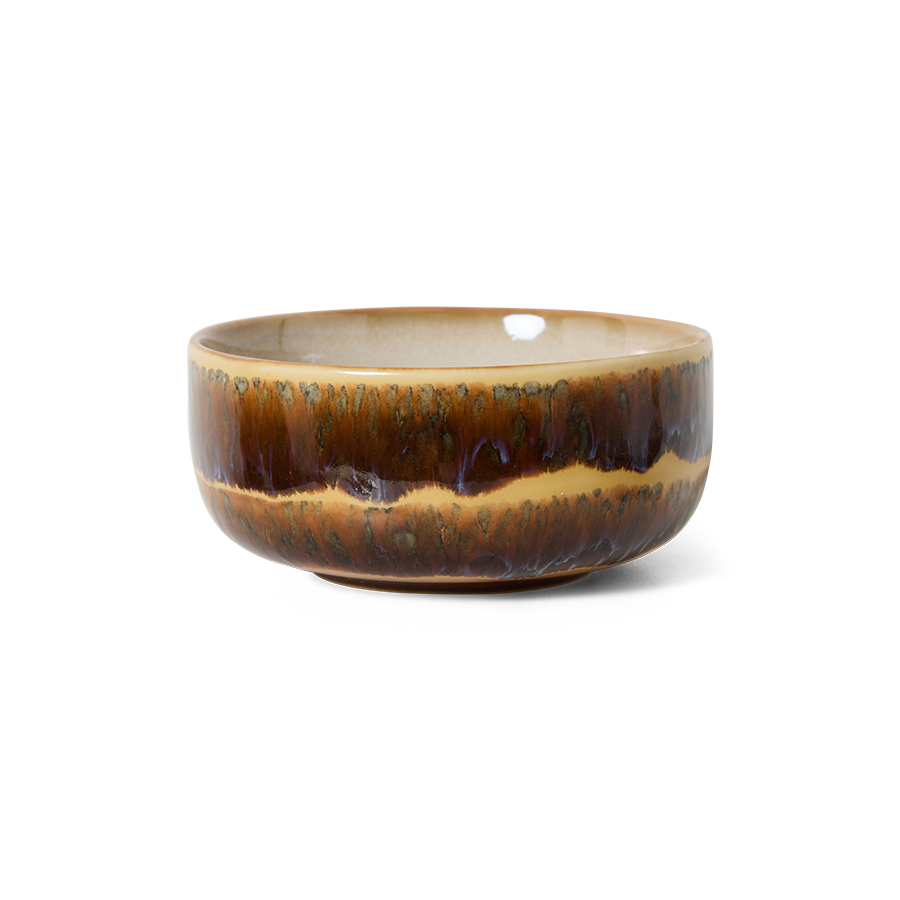 70s ceramics: dessert bowl, cliffs