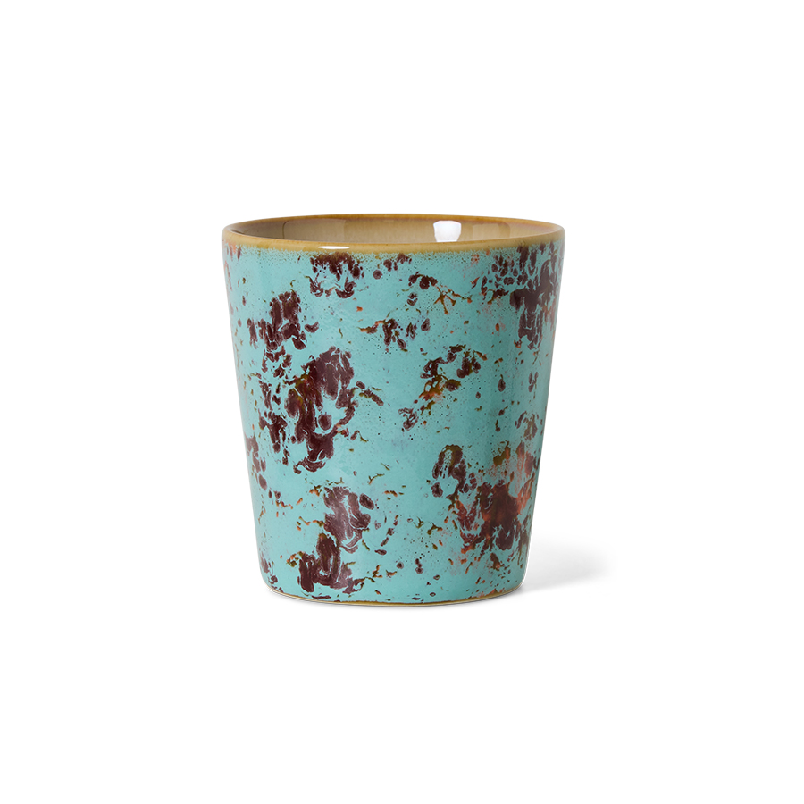 70s ceramics: coffee mug, patina