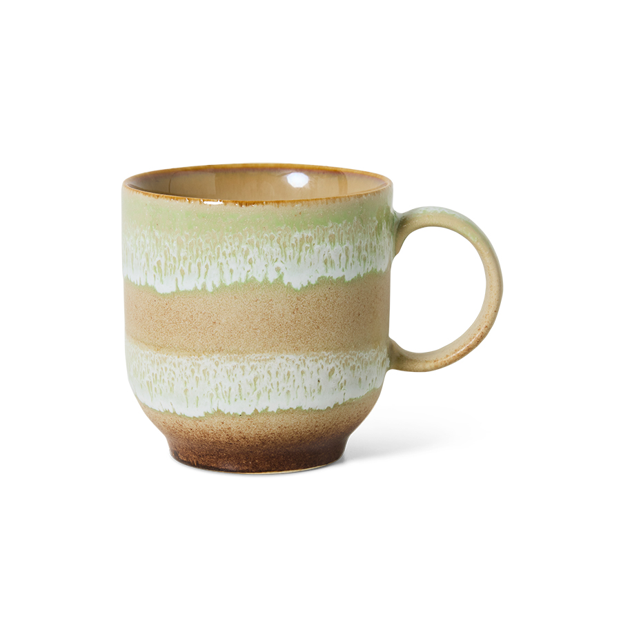 70s ceramics: café mug, umber