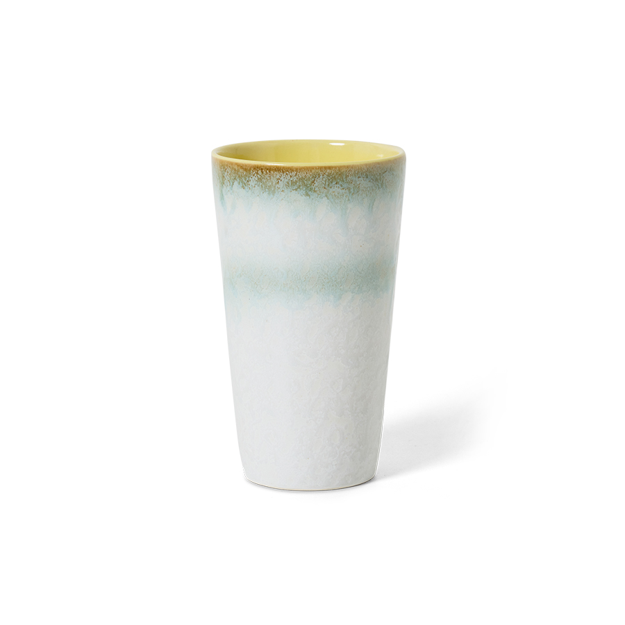 70s ceramics: latte mug, petal