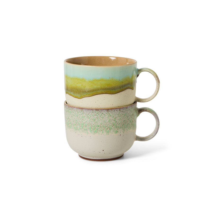 70s ceramics: tea cups, neo (set of 2)