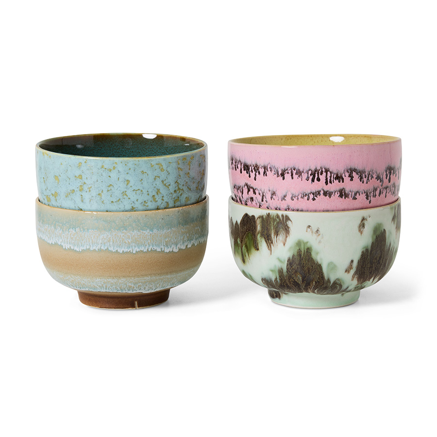 70s ceramics: noodle bowls, dada (set of 4)