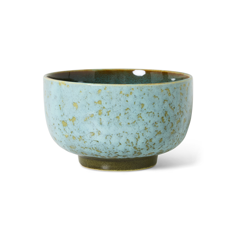 70s ceramics: noodle bowl, verdigris