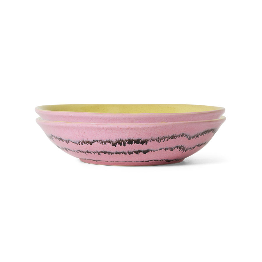 70s ceramics: curry bowls, bubble (set of 2)