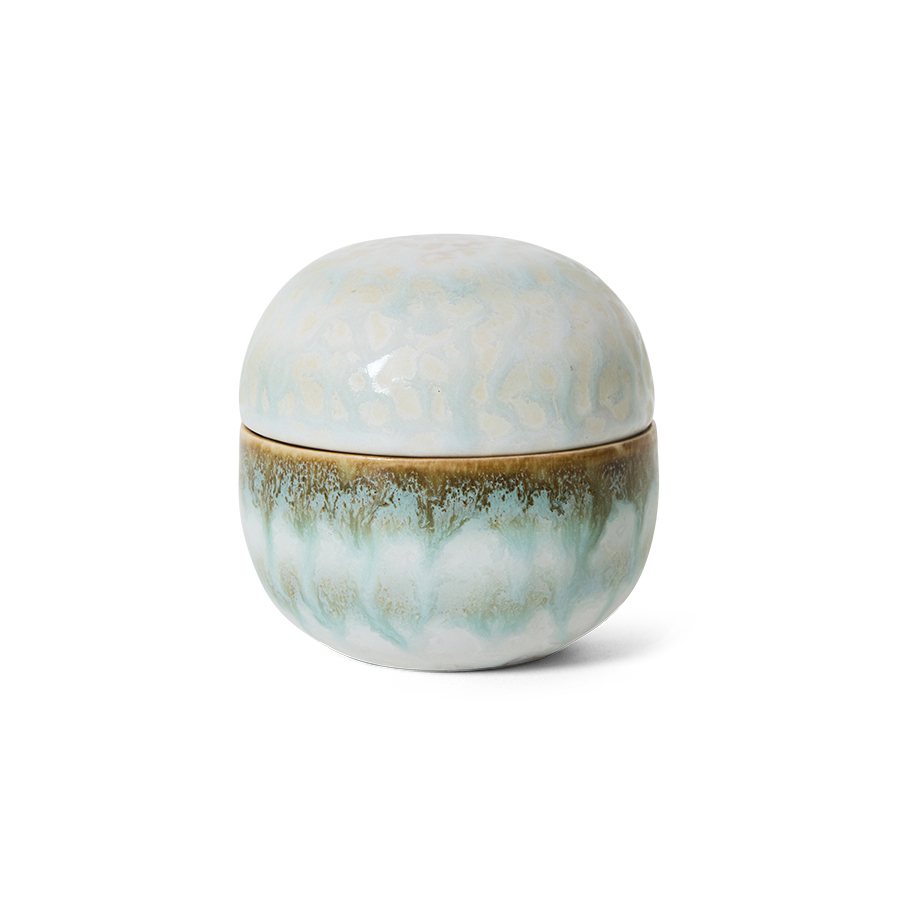 70s ceramics: sugar pot, petal