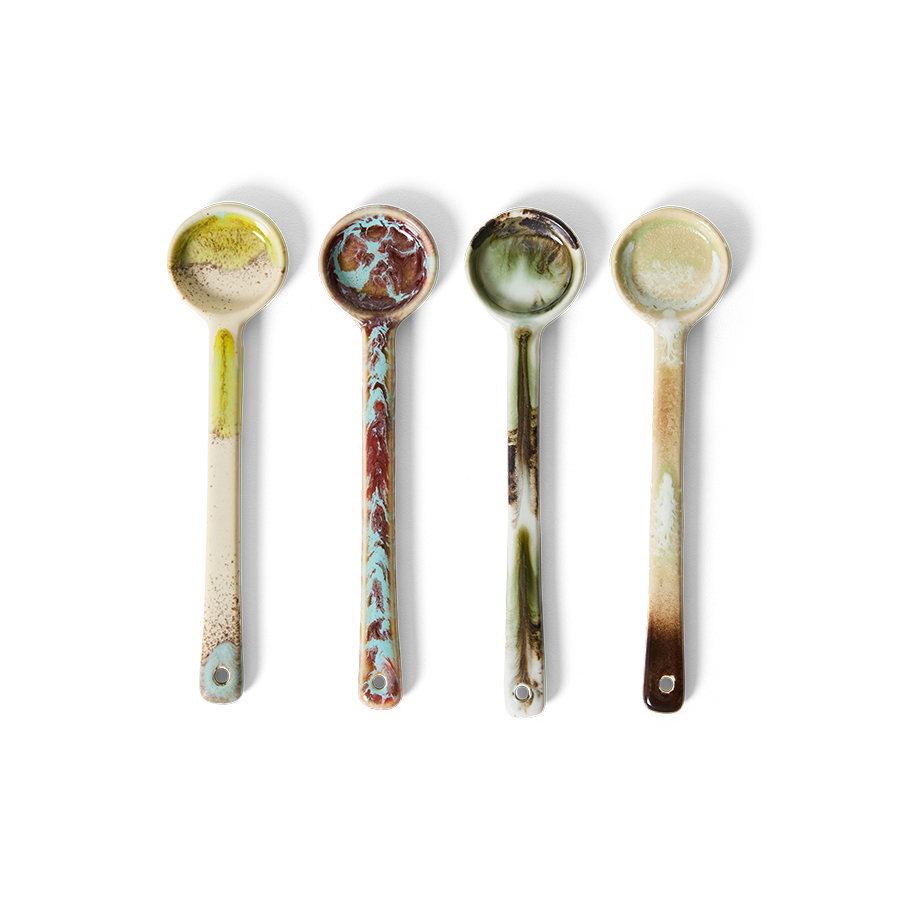 70s ceramics: spoons M, blend (set of 4)