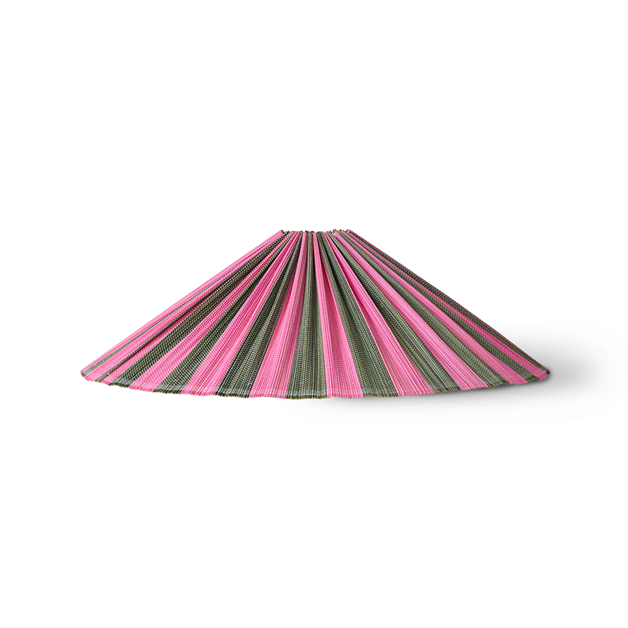Plisse lamp shade, camellia
