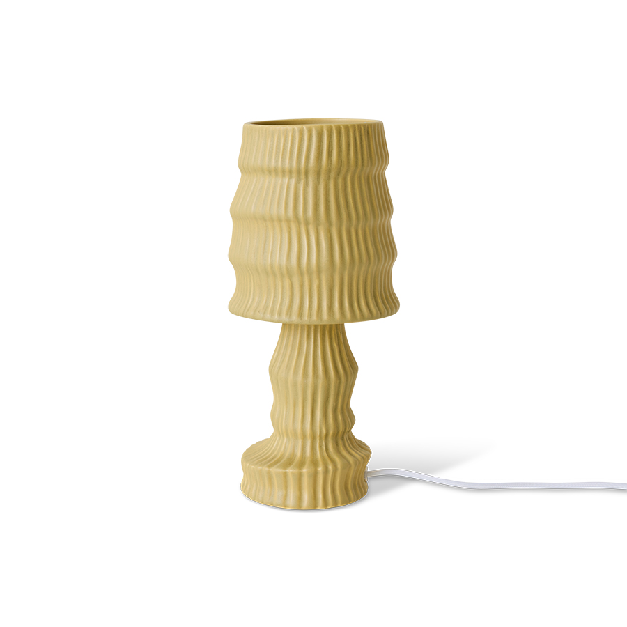 Ceramic table lamp, ochre