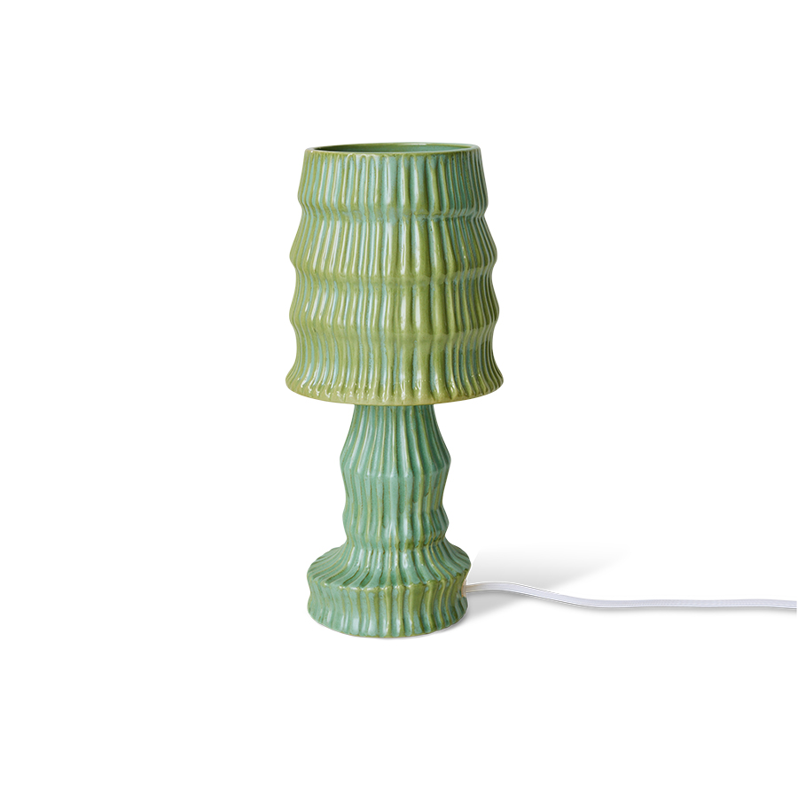 Ceramic table lamp, petal