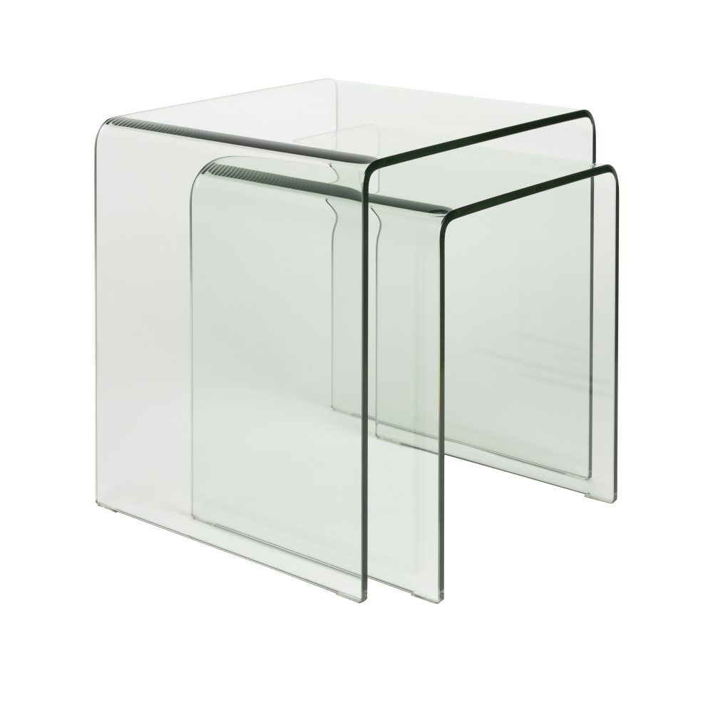 Side Table Vetro Set of 2 Transparant