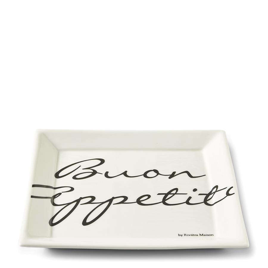 Buon Appetito Square Plate 22x22