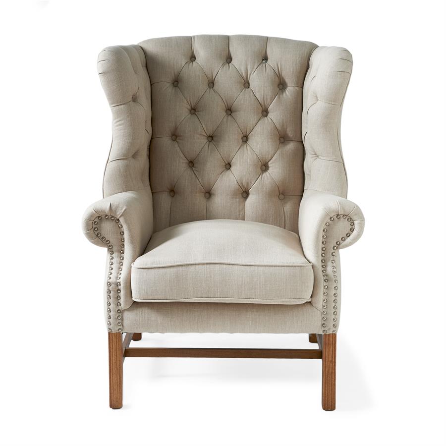 Franklin Park Wing Chair Linen Flax