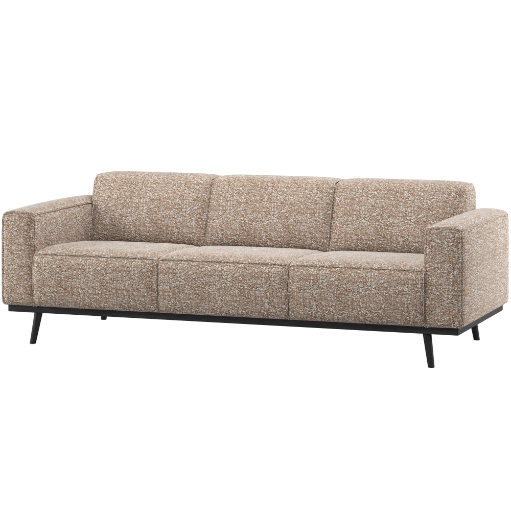 STATEMENT 3-ZITS BANK 230 CM LICHTBRUIN MELANGE