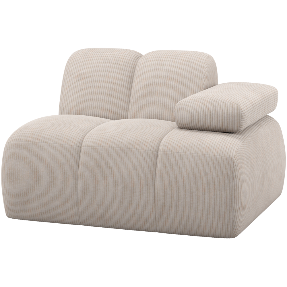 MOJO 1-ZITS ELEMENT ARM RECHTS RIBSTOF ECRU