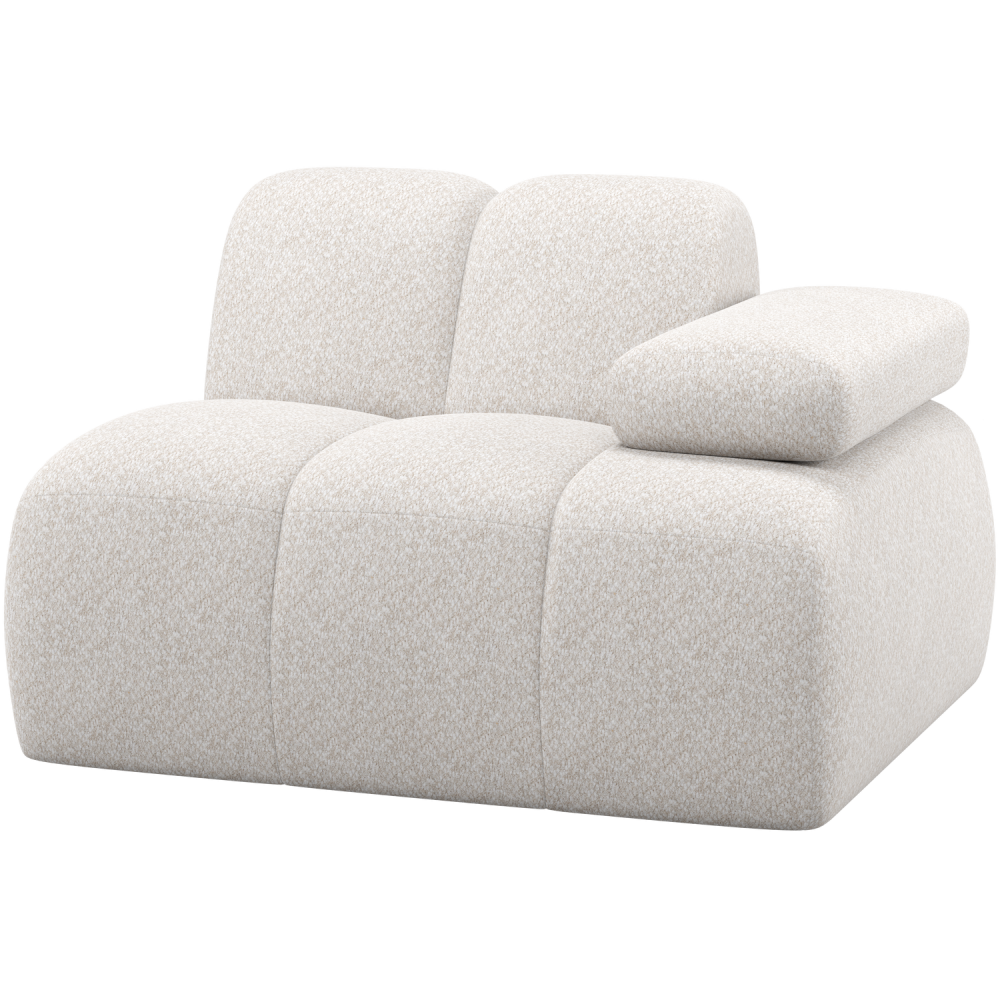 MOJO 1-ZITS ELEMENT ARM RECHTS WOLLIG ECRU