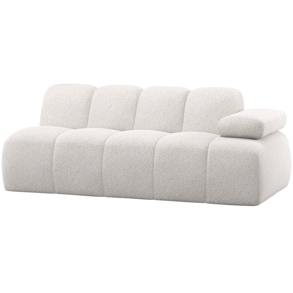 MOJO 2-ZITS ELEMENT ARM RECHTS WOLLIG ECRU