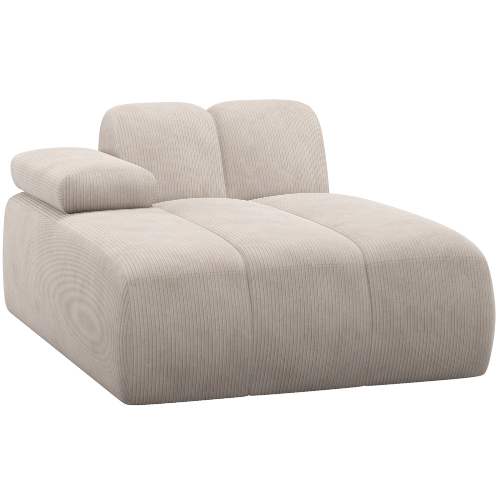 MOJO CHAISE LONGUE ELEMENT LINKS RIBSTOF ECRU