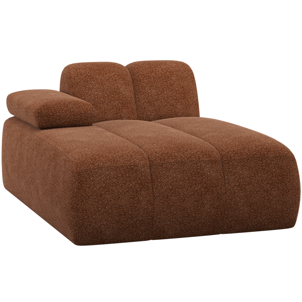 MOJO CHAISE LONGUE ELEMENT LINKS WOLLIG ROESTBRUIN