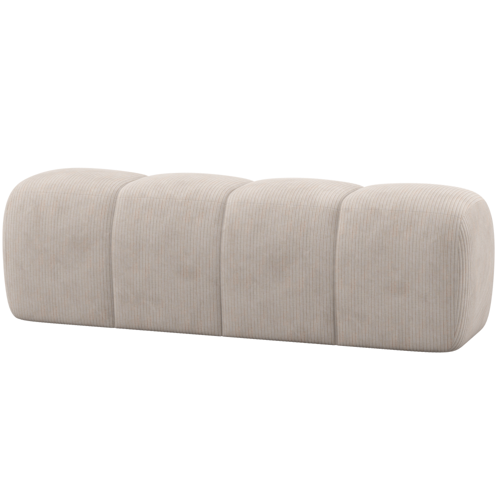 MOJO EETBANKJE 164 CM RIBSTOF ECRU