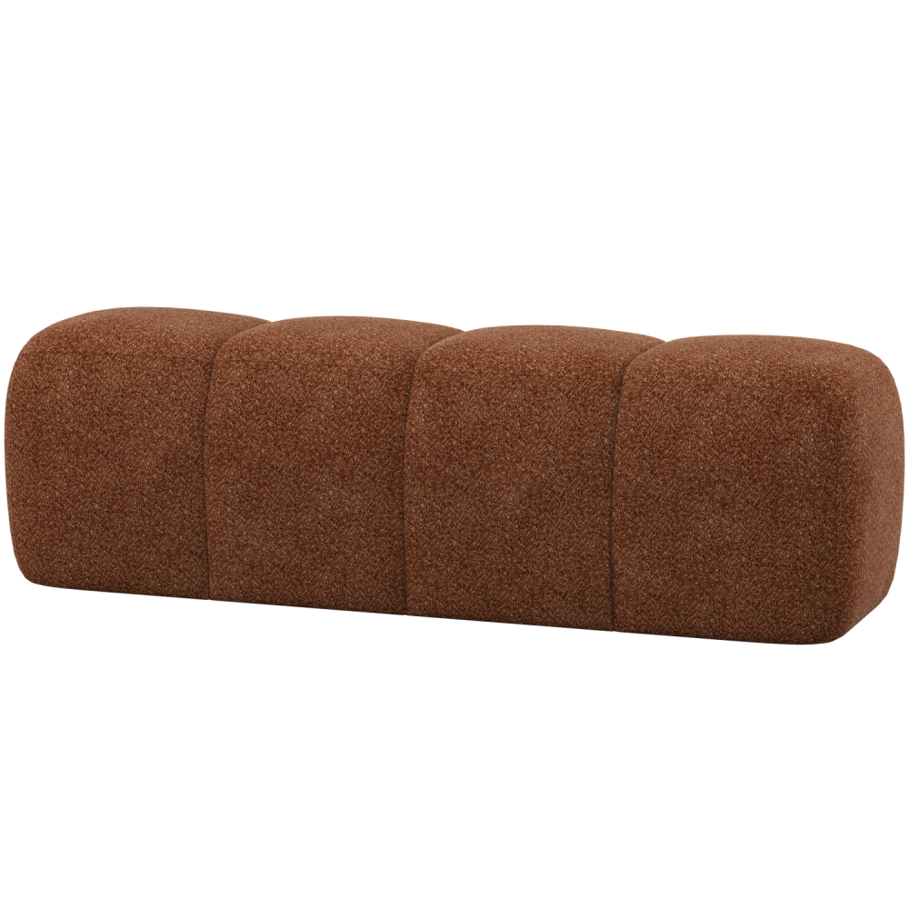 MOJO EETBANKJE 164 CM WOLLIG ROESTBRUIN