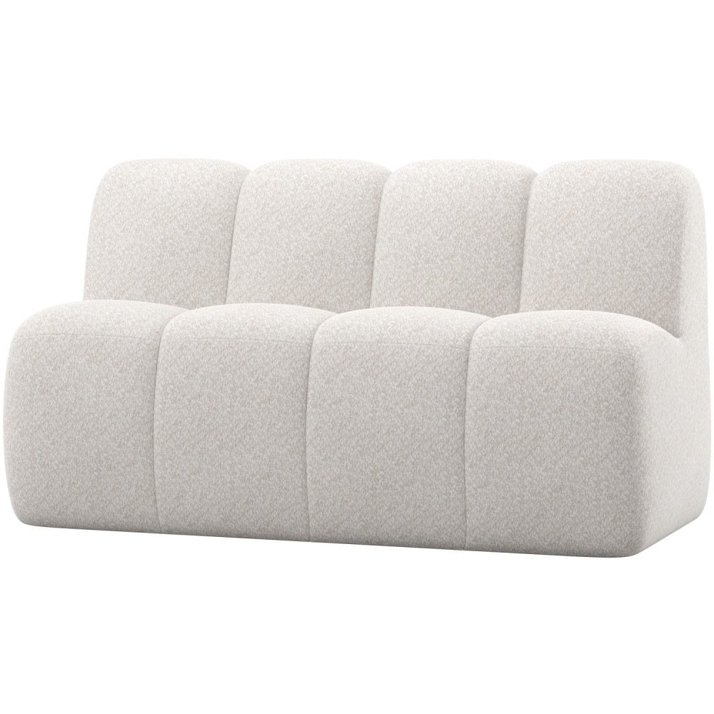 MOJO EETBANKJE 164 CM MET RUGLEUNING WOLLIG ECRU