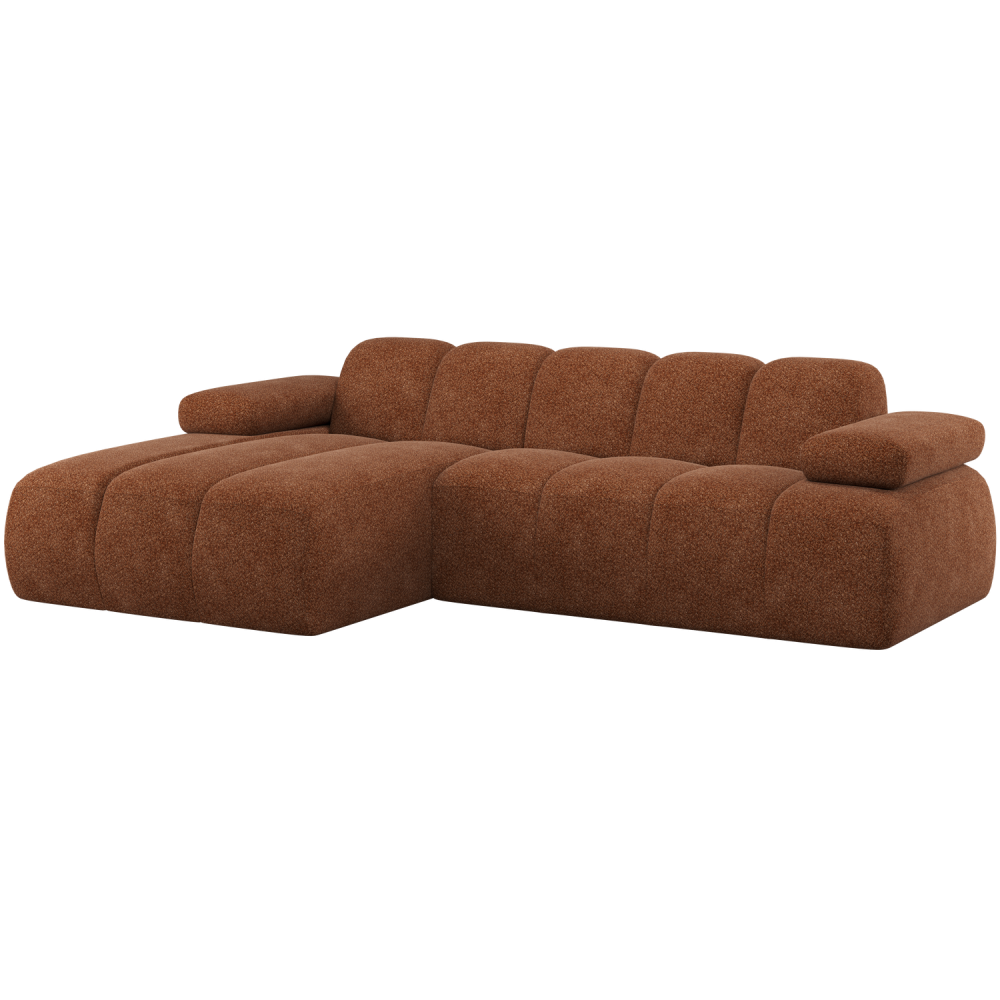 MOJO CHAISE LONGUE BANK LINKS WOLLIG ROESTBRUIN