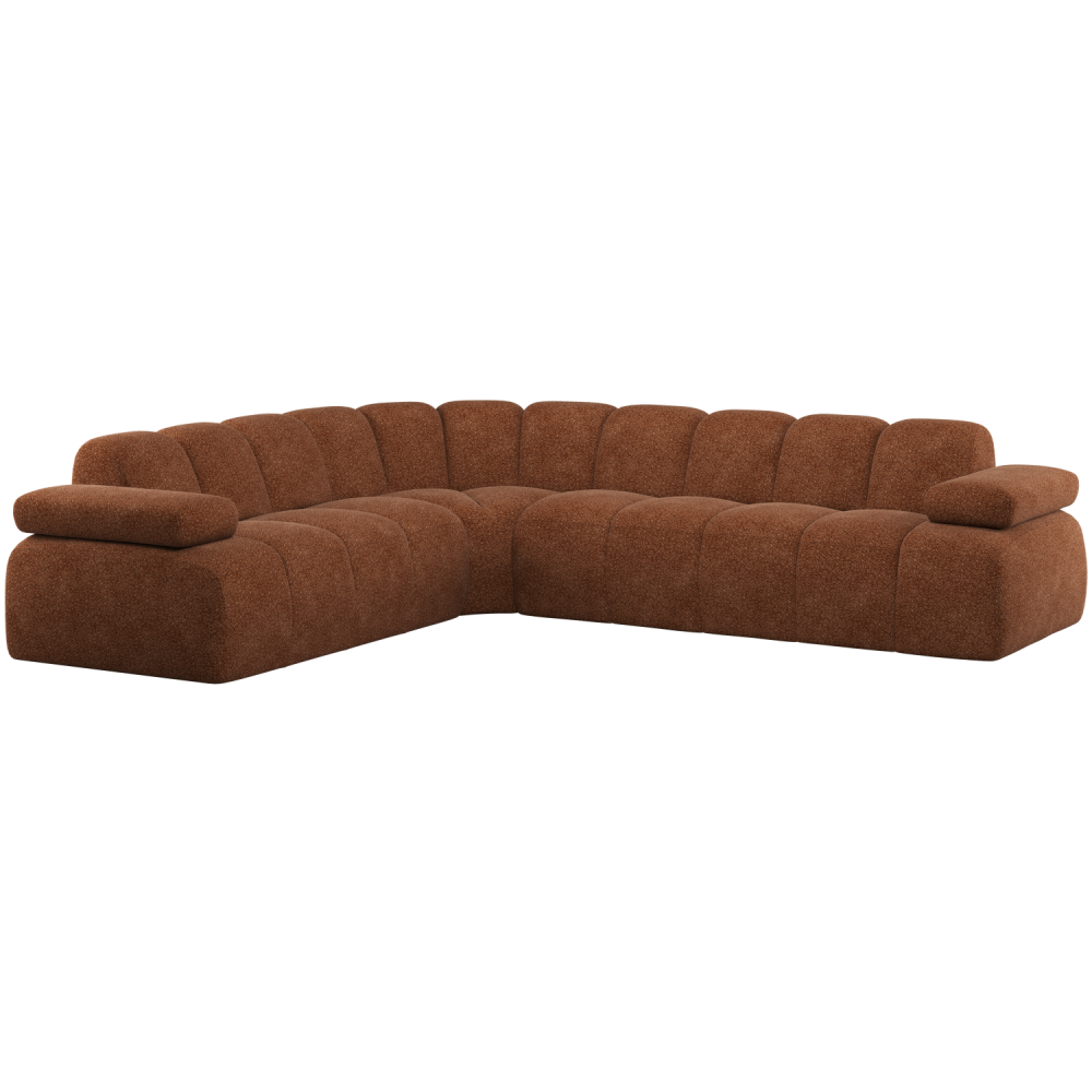 MOJO HOEKBANK LINKS WOLLIG ROESTBRUIN