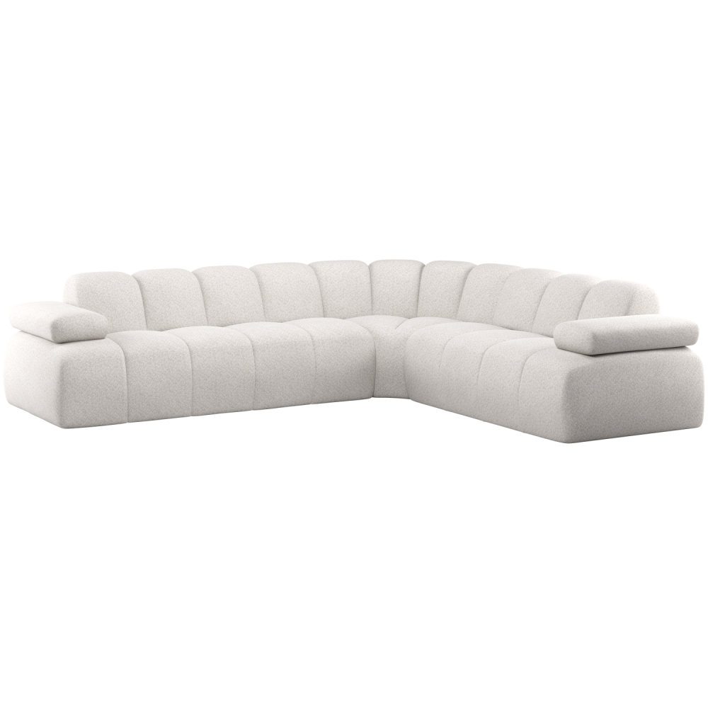 MOJO HOEKBANK RECHTS WOLLIG ECRU