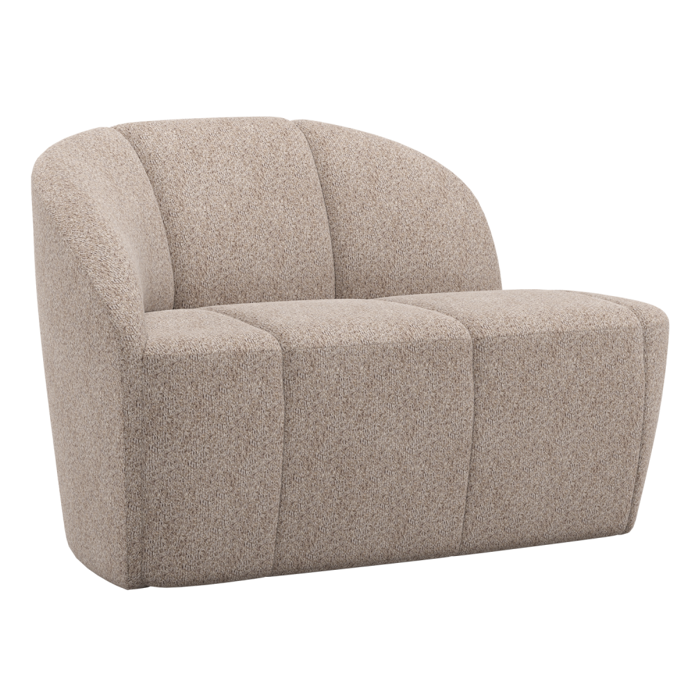 MOJO 2-ZITS BANKJE LINKS WOLLIG DONKERZAND