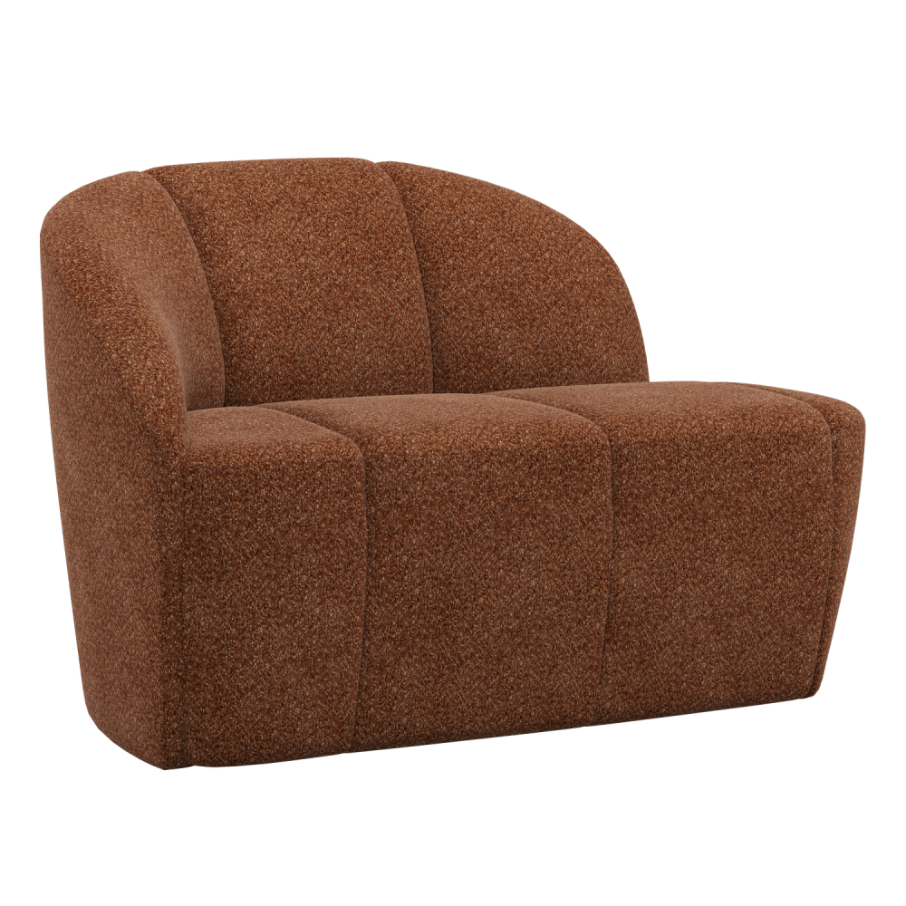 MOJO 2-ZITS BANKJE LINKS WOLLIG ROESTBRUIN