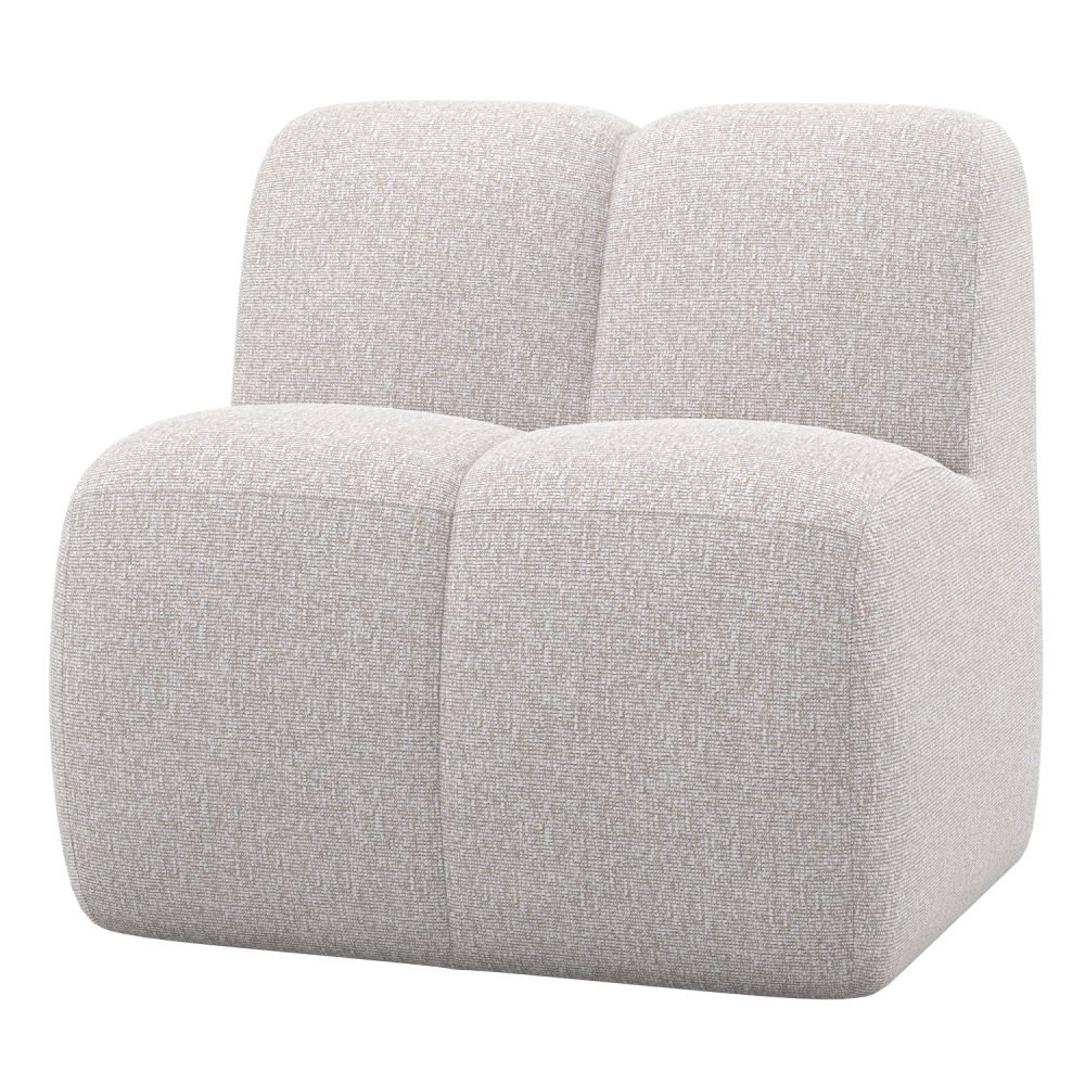 MOJO EETBANKJE 84 CM MET RUGLEUNING BOUCLE ECRU MELANGE