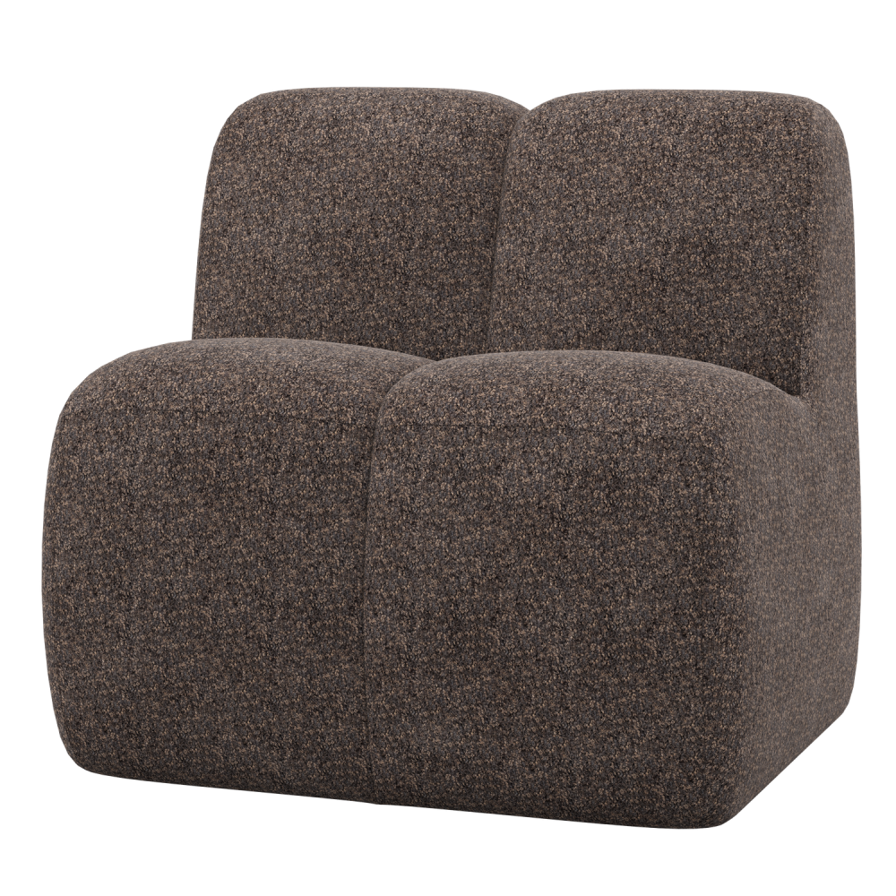 MOJO EETBANKJE 84 CM MET RUGLEUNING WOLLIG BRUIN