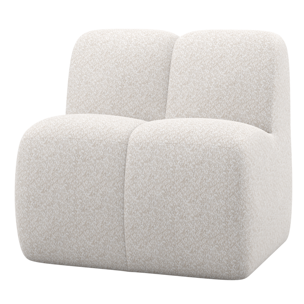 MOJO EETBANKJE 84 CM MET RUGLEUNING WOLLIG ECRU