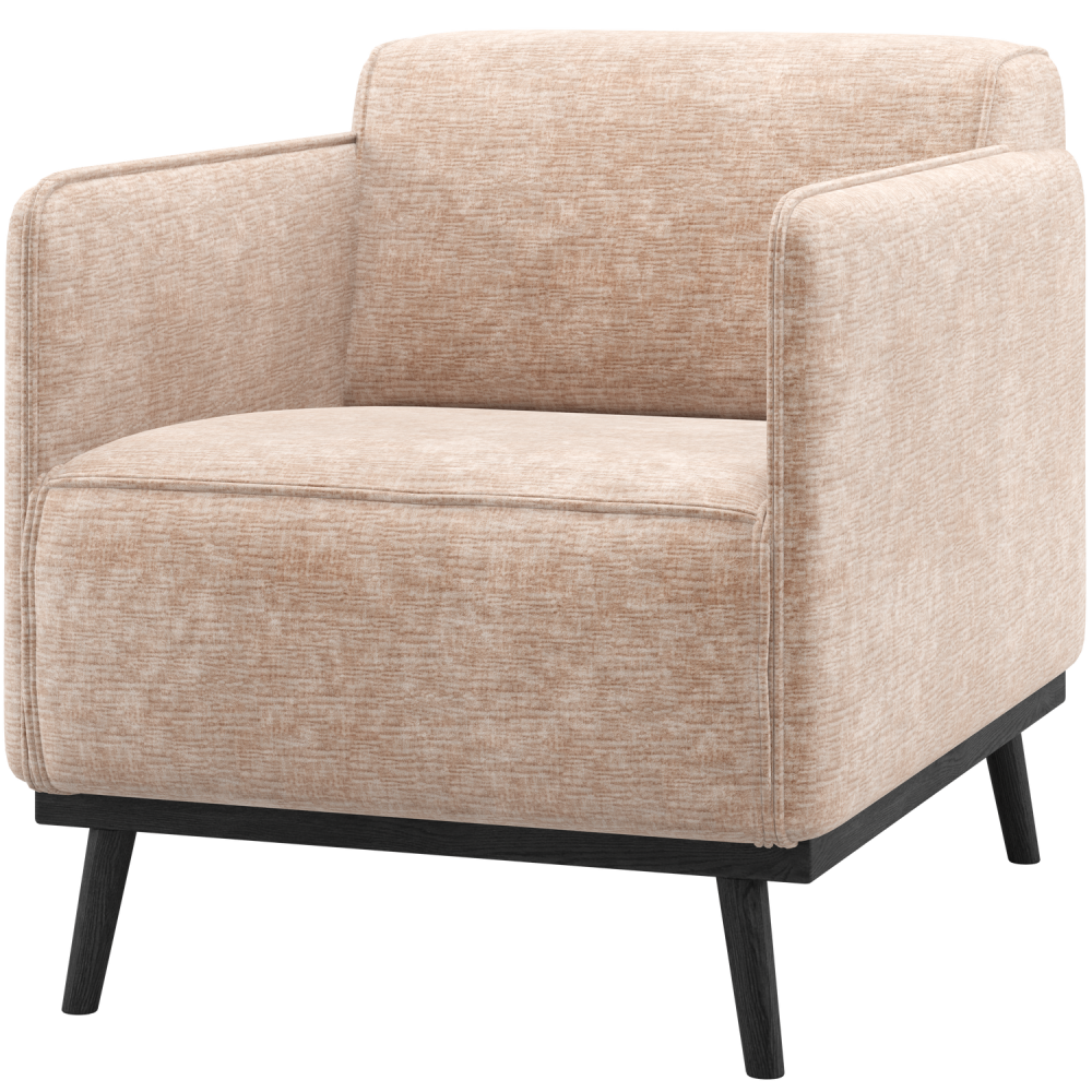 STATEMENT FAUTEUIL MET ARM CHENILLE VELVET NATUREL